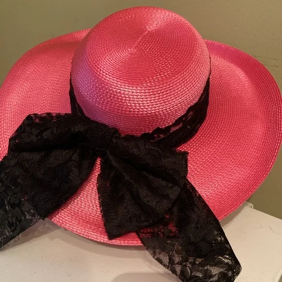 Betmar Accessories | Stylish Hot Pink Dress Church Hat By Betmar ( Street Smart) | Color: Black/Pink | Size: Os | Schelway's Closet